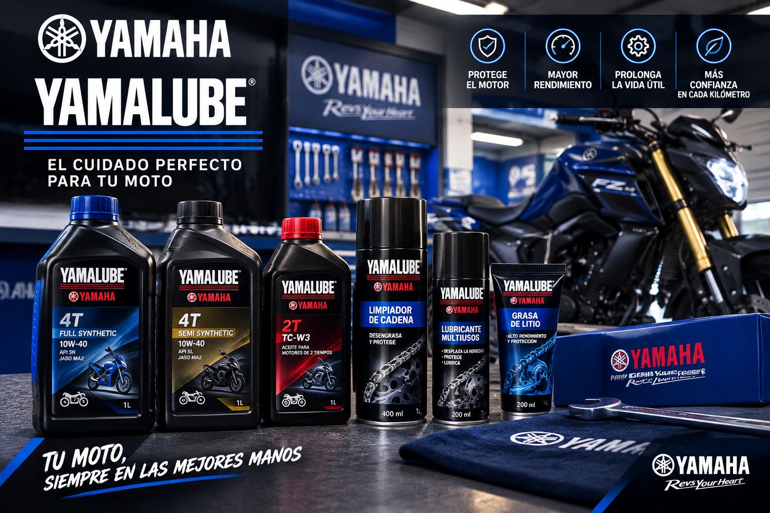 Yamalube: el cuidado perfecto para tu moto
