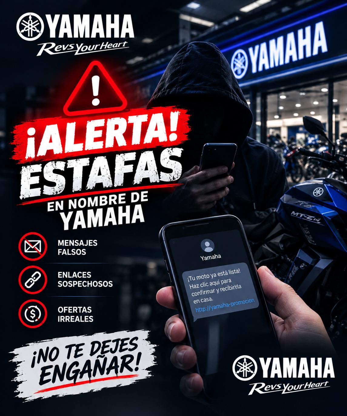 Alerta de estafas en nombre de Yamaha